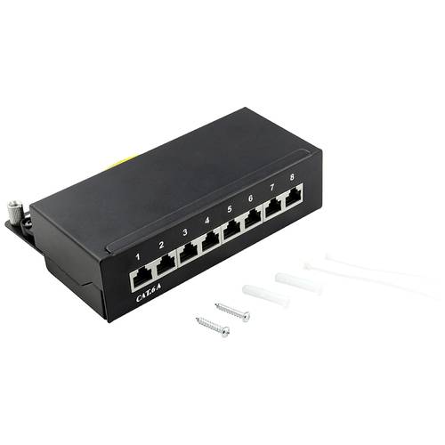 Thumbnail - LogiLink NP0018B 8 Port Patch-Panel CAT 6a 1 HE Schwarz