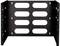 Schwarzes Metall-Rack-Gehäuse mit mehreren horizontalen Schlitzen, geeignet für die Montage in Rechenzentren oder Serverräumen.