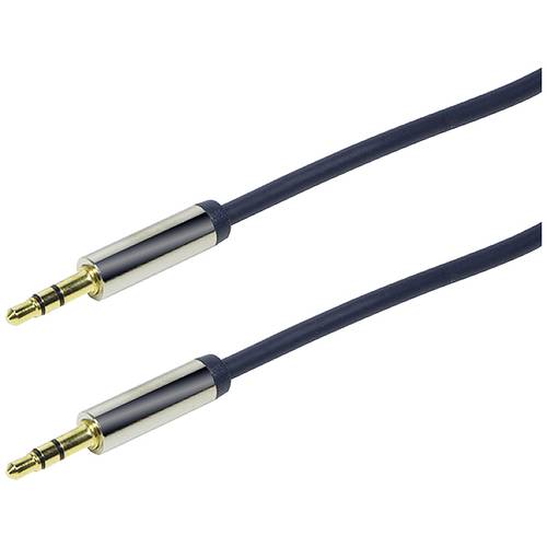 LogiLink Audio Anschlusskabel 3.5 Stereo, 0,30 m, dunkelblau