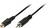 Ein schwarzes Cinch-Kabel mit einem männlichen und einem weiblichen Stecker, verwendet für Audio- und Videoverbindungen.