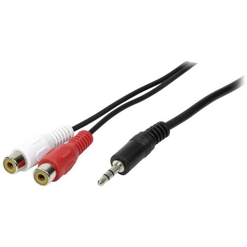 LogiLink CA1047 Cinch / Klinke Audio Anschlusskabel 0.20 m Schwarz (matt)