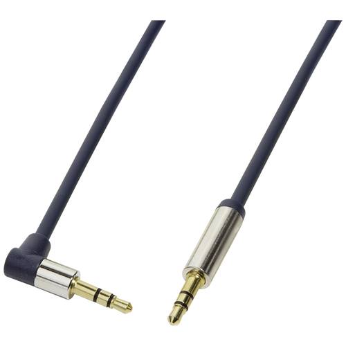 Thumbnail - LogiLink Audio Anschlusskabel 3.5 Stereo gewinkelt, 1,00m, dunkelblau