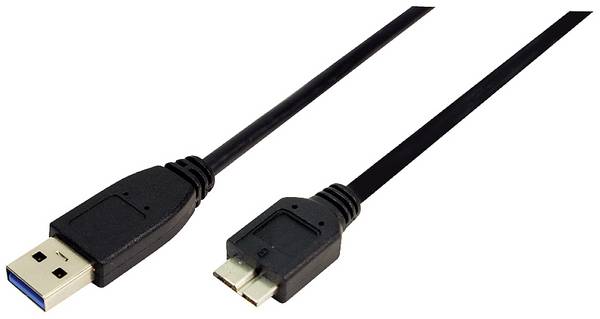 LogiLink USB-Kabel  USB 3.2 Gen1 USB-A Stecker, USB-Micro-B 3.0 Stecker 1.00 m Schwarz  CU0026