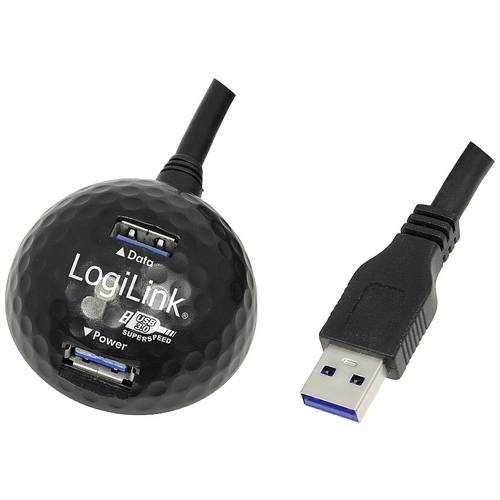 LogiLink USB-Kabel USB 3.2 Gen1 (USB 3.0 / USB 3.1 Gen1) USB-A Stecker, USB-A Buchse 1.50 m Schwarz CU0035