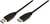 Ein schwarzes USB-3.0-Kabel mit einem Typ-A-Stecker und einer Typ-A-Buchse, geeignet für Datenübertragung und Verbindung von Geräten.