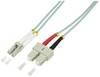 LogiLink FP3LS20 Glasfaser LWL Anschlusskabel 20.00 m Türkis [1x LC-Stecker - 1x SC-Stecker] 50/125 µ Multimode OM3