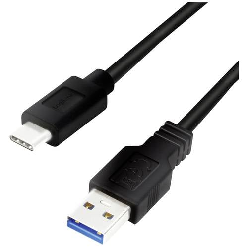 LogiLink USB-Kabel USB 3.2 Gen1 (USB 3.0 / USB 3.1 Gen1) USB-A Stecker, USB-C® Stecker 1.00 m Mehrfarbig CU0168