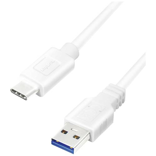 Thumbnail - LogiLink USB-Kabel USB 3.2 Gen1 (USB 3.0 / USB 3.1 Gen1) USB-A Stecker, USB-C® Stecker 0.50 m Weiß CU0173