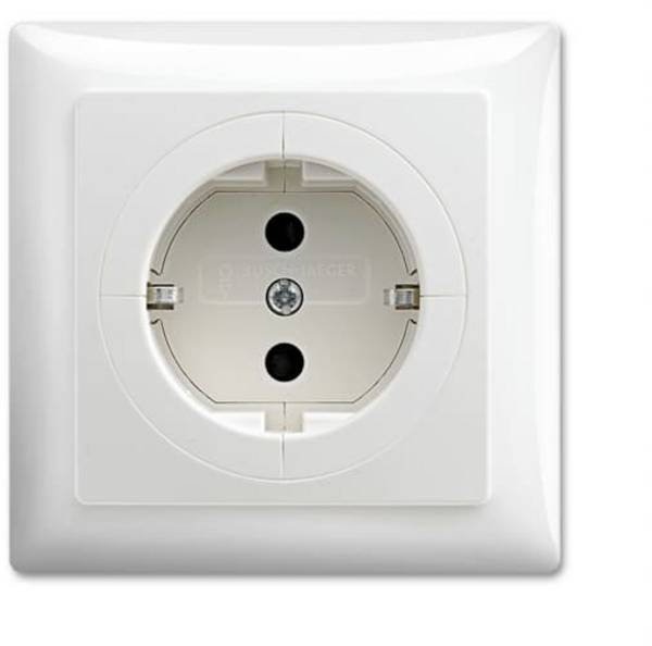 Busch-Jaeger  Einsatz Schutzkontakt-Steckdose   Reinweiß (RAL 9010), Weiß 2CKA002011A6244  1 St.