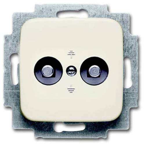 Busch-Jaeger 2fach Abdeckung Perlweiß, Creme-Weiß 2CKA002495A0026 1 St.