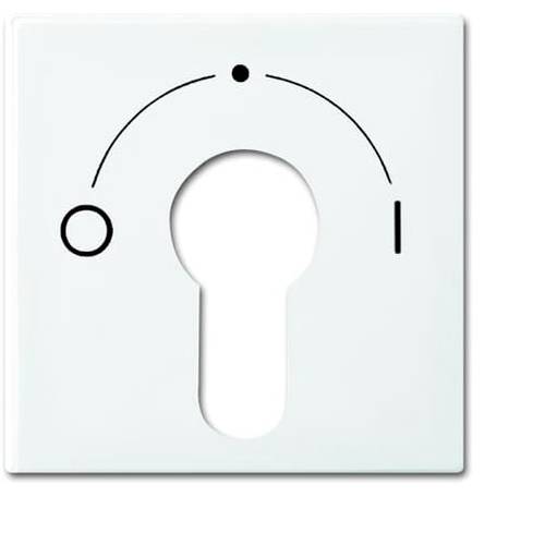 Busch-Jaeger Abdeckung Schlüsselschalter, Schlüsseltaster Busch-balance SI Weiß, Reinweiß (RAL 9010) 2CKA001710A4070 1 S...