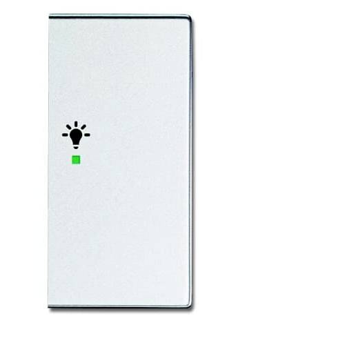 Busch-Jaeger 2fach Abdeckung Symbolwippe Licht free@home Aluminium, Weißaluminium (RAL 9006) 2CKA006220A0063 1 St.