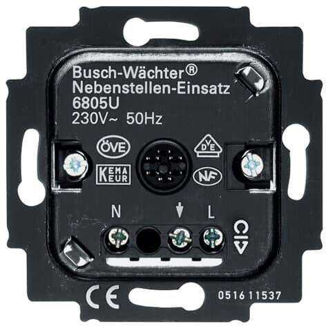BUSCH-JAEGER BUSCH-JAEGER Nebenstellen-Einsatz UP Wächter 6805 U m.N-Leiter nur.Nebenst