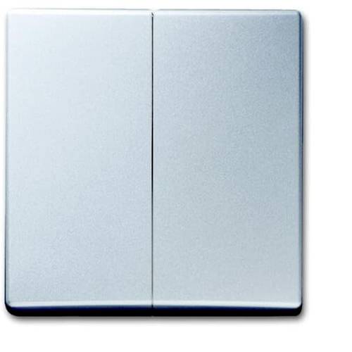 Busch-Jaeger Abdeckung Serientaster Allwetter 44 (IP44) Aluminium, Weißaluminium (RAL 9006) 2CKA001731A1959 1 St.