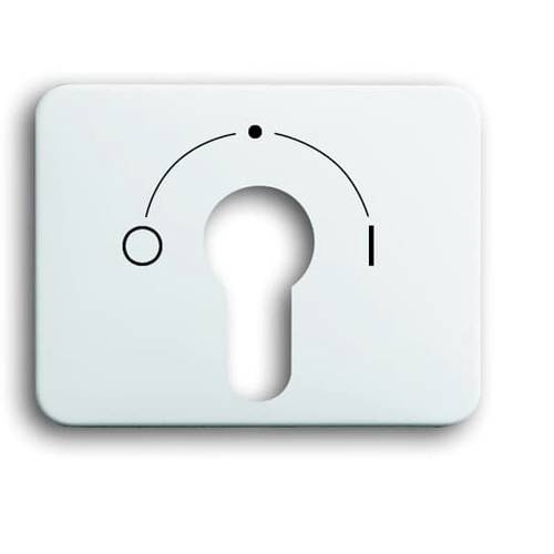 Busch-Jaeger Abdeckung Schlüsselschalter, Schlüsseltaster Alpha Nea, Alpha exclusiv Verkehrsweiß, Weiß 2CKA001710A1597 1...