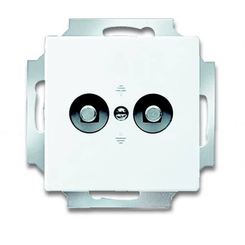 Busch-Jaeger 2fach Abdeckung Verkehrsweiß, Weiß 2CKA002495A0086 1 St.