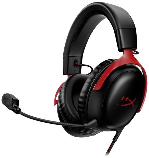 HyperX Cloud III BLK/RED GAM  Over Ear Headset kabelgebunden Stereo Schwarz/Rot   Gaming