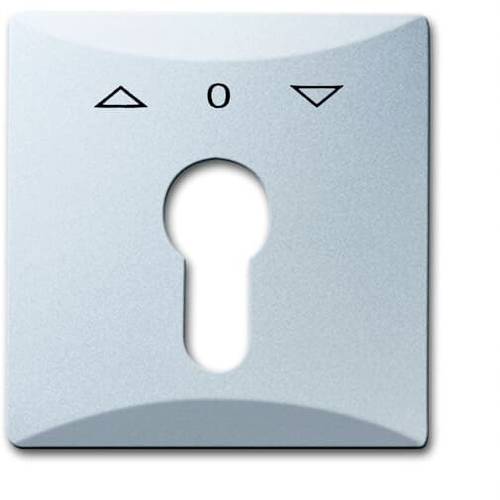 Busch-Jaeger Abdeckung Schlüsselschalter, Schlüsseltaster Allwetter 44 (IP44) Aluminium, Weißaluminium (RAL 9006) 2CKA00...