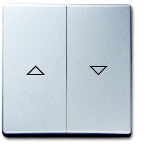 Busch-Jaeger Abdeckung Jalousie-Schalter Allwetter 44 (IP44) Weißaluminium (RAL 9006), Aluminium 2CKA001731A1971 1 St.