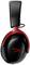 Schwarzer Over-Ear-Kopfhörer mit rotem Bügel und Kabel, Logo auf der Ohrmuschel sichtbar.