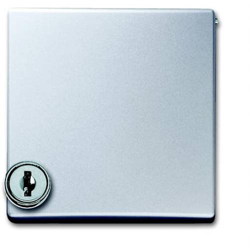 Busch-Jaeger Abdeckung Steckdose mit Klappdeckel Allwetter 44 (IP44) Aluminium, Weißaluminium (RAL 9006) 2CKA001710A3789...