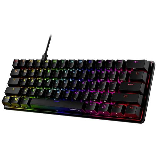 HyperX Alloy Origins 60 DE Kabelgebunden Gaming-Tastatur Deutsch, QWERTZ Schwarz Beleuchtet