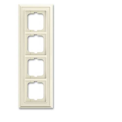 Busch-Jaeger 4fach Rahmen Rahmen Perlweiß, Creme-Weiß 2CKA001754A4676 1 St.