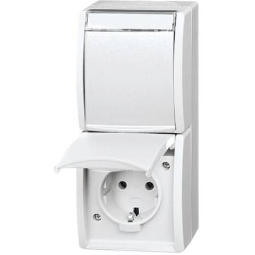 ABB 2CKA002084A0714 Schutzkontakt-Steckdose IP44 Weiß, Reinweiß (RAL 9010)