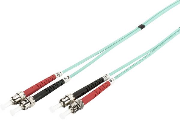 Digitus DK-2511-10/3 Glasfaser LWL Anschlusskabel 10.00 m Blau [1x ST-Stecker - 1x ST-Stecker] 50/125 µ Multimode OM3