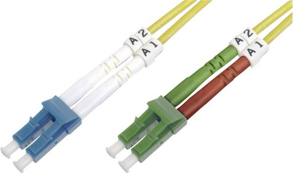 Digitus DK-293LCA3LC-02 Glasfaser LWL Anschlusskabel 2.00 m Gelb [1x LC/APC 8°-Stecker - 1x LC-Stecker] 9/125 µ Singlemode OS2