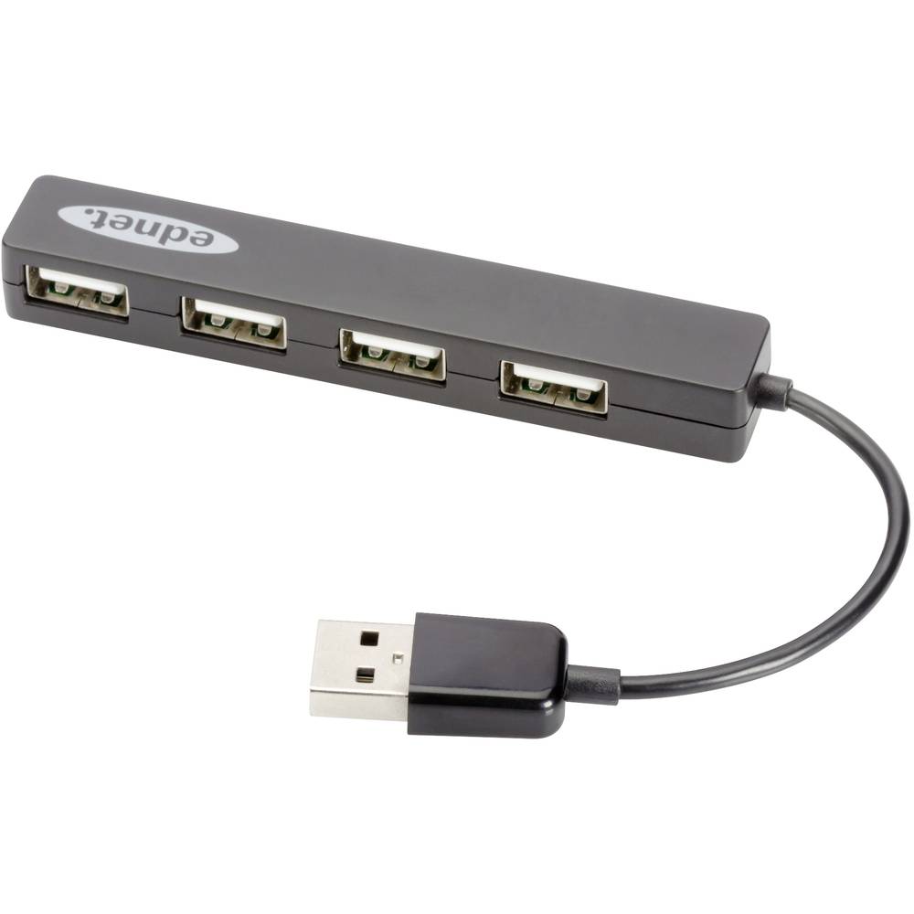 ednet 85040 USB 2.0-hub 4 poorten Zwart