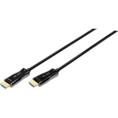 Digitus Glasfaser / HDMI Video Anschlusskabel [1x HDMI-Stecker - 1x HDMI-Stecker] 10.00 m Schwarz