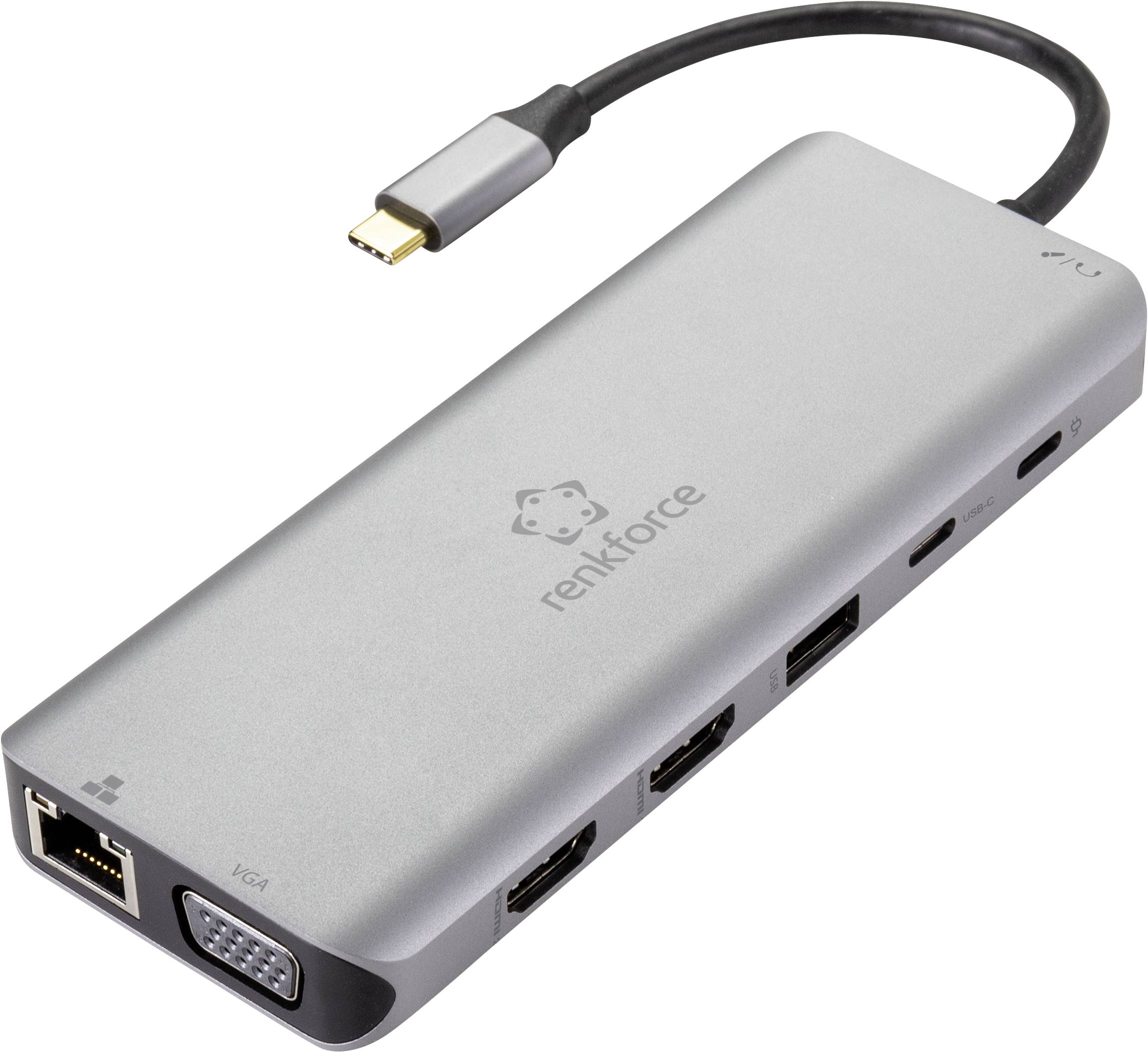 Renkforce USB-C® Dockingstation RF-DKS-580 Passend für Marke Dockingstations: Universal USB-C® Power Delivery-0