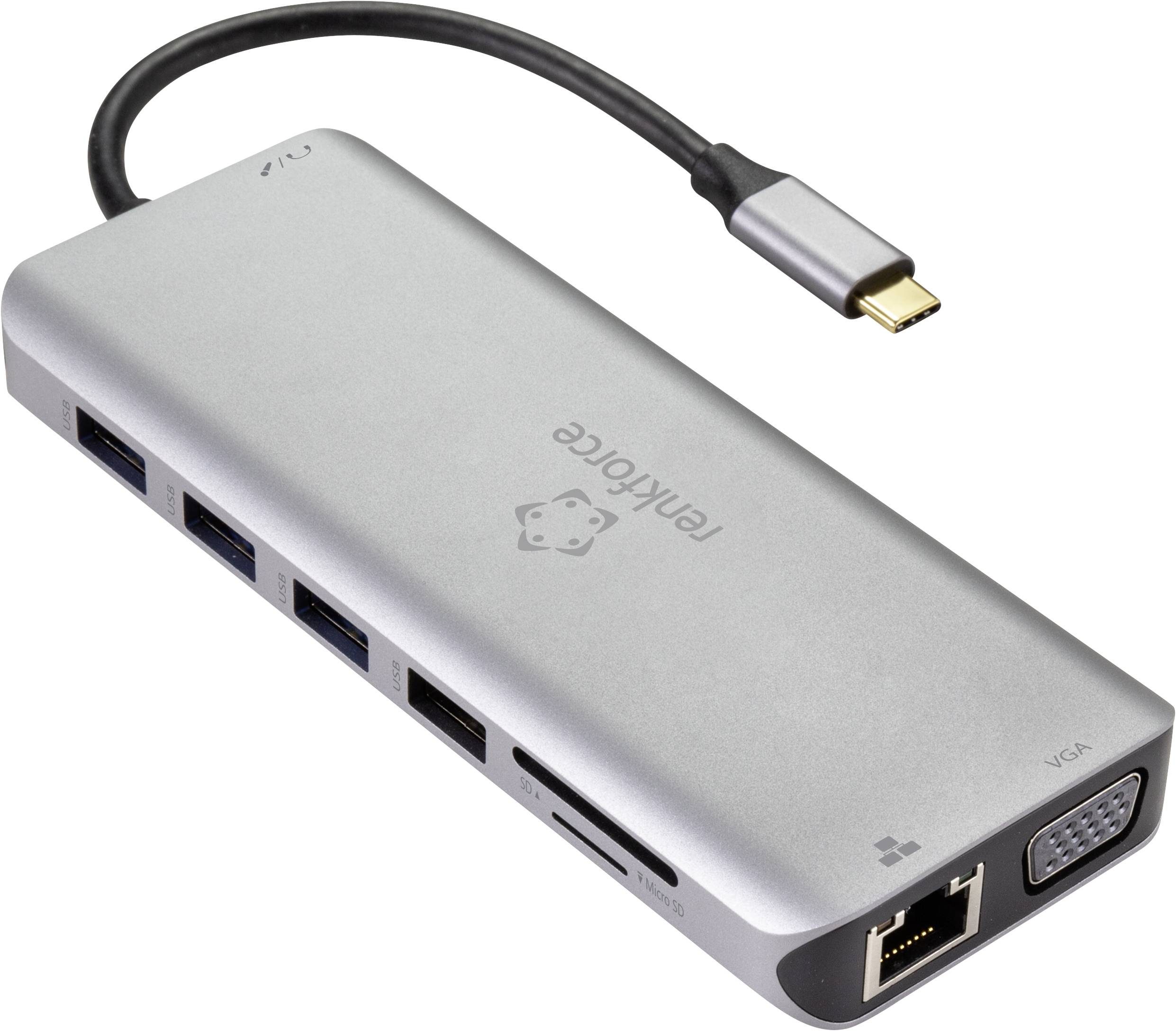 Renkforce USB-C® Dockingstation RF-DKS-580 Passend für Marke Dockingstations: Universal USB-C® Power Delivery-1