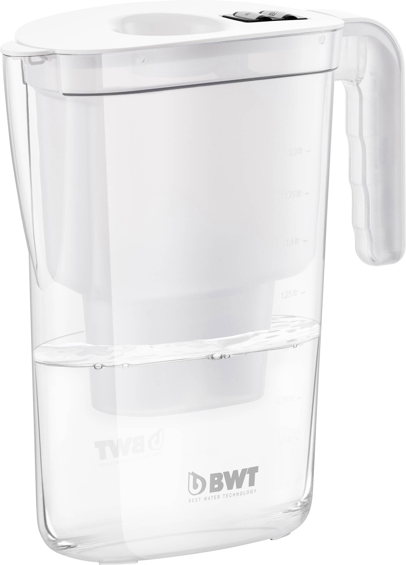 BWT Vida, Pitcher-Wasserfilter, 2,6 l, Transparent, Weiß-1