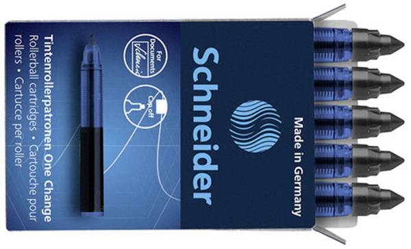 Schneider Schreibgeräte Nachfüllpatrone Tintenroller One Change 0.6 mm Schwarz 185401 5 St.