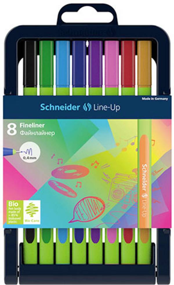 Fineliner Line-Up 8er Stiftebox, farbig sortiert