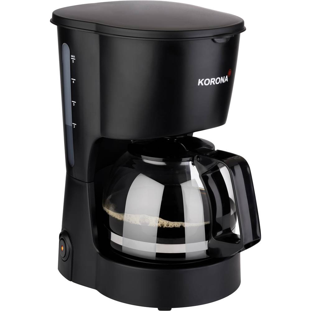 Korona Koffiezetapparaat Zwart Capaciteit koppen: 5 Warmhoudfunctie, Glazen kan
