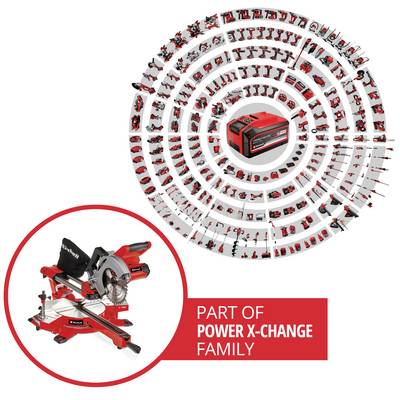 Einhell Power X-Change TE-SM 36/210 Li - Solo Zug-Kapp- und Gehrungssäge-2