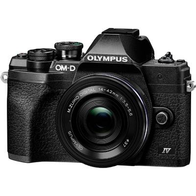 Olympus OM-D E-M10 Mark IV 1442 EZ Pancake Kit (EZ) Digitalkamera 21.8 Megapixel  Schwarz inkl. Standard-Zoomobjektiv 4K