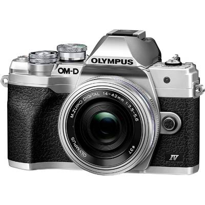 Olympus OM-D E-M10 Mark IV 1442 EZ Pancake Kit (EZ) Digitalkamera 21.8 Megapixel  Silber inkl. Standard-Zoomobjektiv 4K-