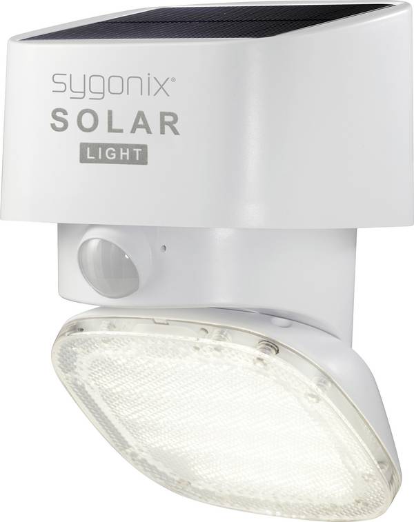 Sygonix SY-4673534 Solar-Außenwandleuchte mit Bewegungsmelder LED LED fest eingebaut 20 W Weiß