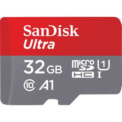 SanDisk Ultra® microSDHC microSDHC-Karte  32 GB Class 10, UHS-I inkl. SD-Adapter