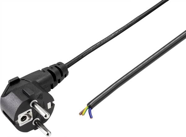 Sygonix SY-5044220 Strom Anschlusskabel Schwarz 1.50 m