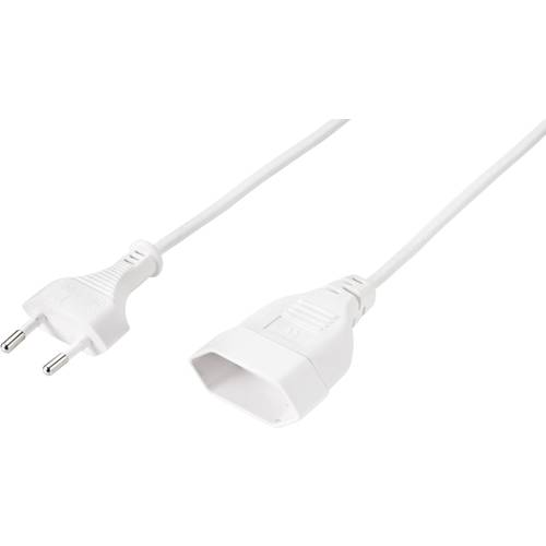 Sygonix SY-5044232 Strom Verlängerungskabel Weiß 0.20 m H03VVH2-F 2X 0,75 mm²