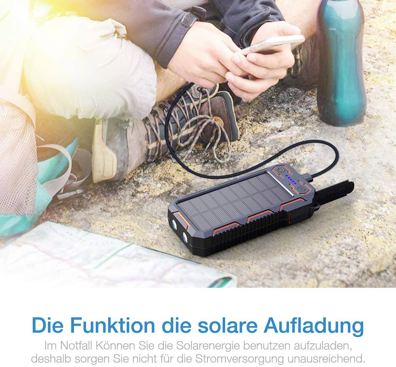 Smartphone und Co. über Solarladegeräte aufladen