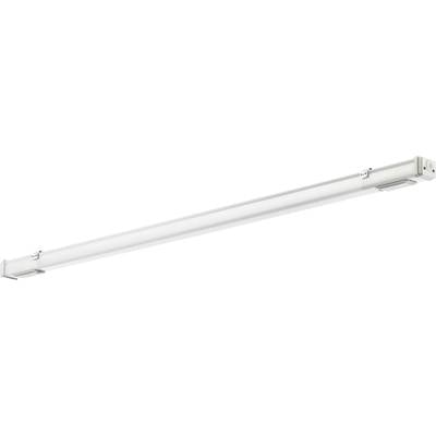 Eine schlichte, längliche LED-Leuchte mit einem weißen, schlanken Design, oft für Deckenmontage in Büros oder industriellen Räumen verwendet.