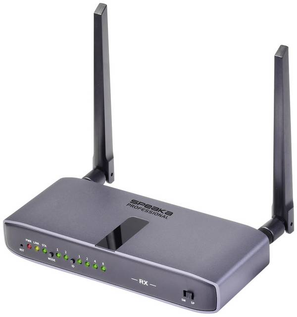 SpeaKa Professional SP-HWR-600 HDMI-Funkübertragung (Empfänger) 150 m 5 GHz 1920 x 1080 Pixel Sichere Funkübertragung