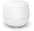 Weißer, runder Luftbefeuchter mit glatter Oberfläche und einem kleinen Ein-/Ausschalter an der Vorderseite.
