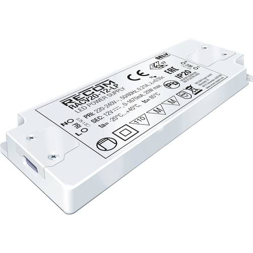 Thumbnail - RECOM LED-Treiber 20 W 0 - 1670 mA 12 V/DC einstellbar 1 St.